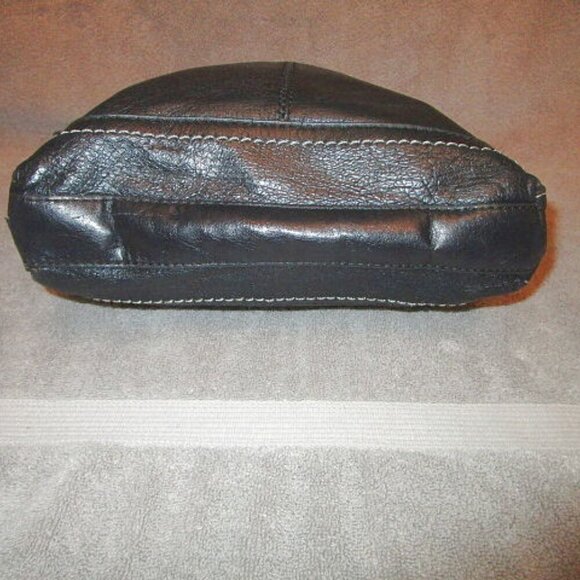 The Sak Purse Black Leather Iris Crossbody Bag Adjustable Strap Hobo Swing Pack - Picture 12 of 12